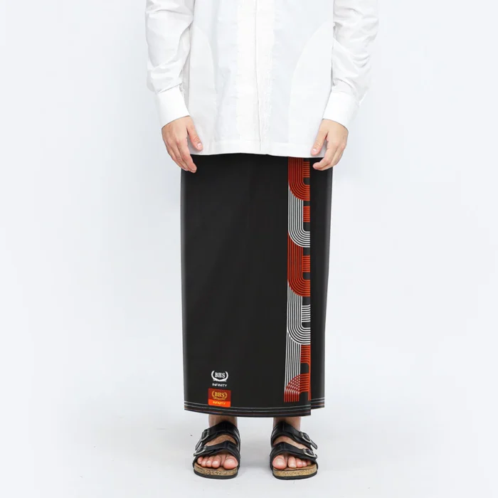 BHS Infinity Gold Sarong Black Red