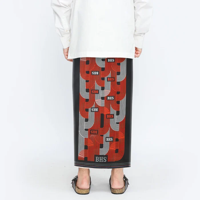 BHS Infinity Gold Sarong Black Red