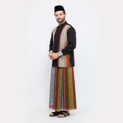 BHS Infinity Gold Sarong Red & Olive Green