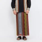 BHS Infinity Gold Sarong Red & Olive Green