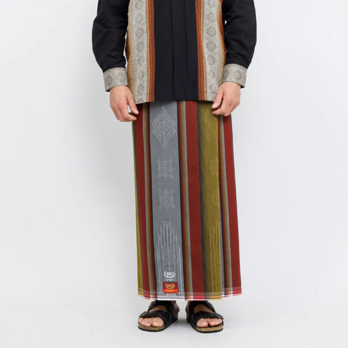 BHS Infinity Gold Sarong Red & Olive Green