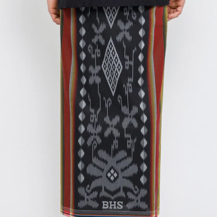 BHS Infinity Gold Sarong Red & Olive Green