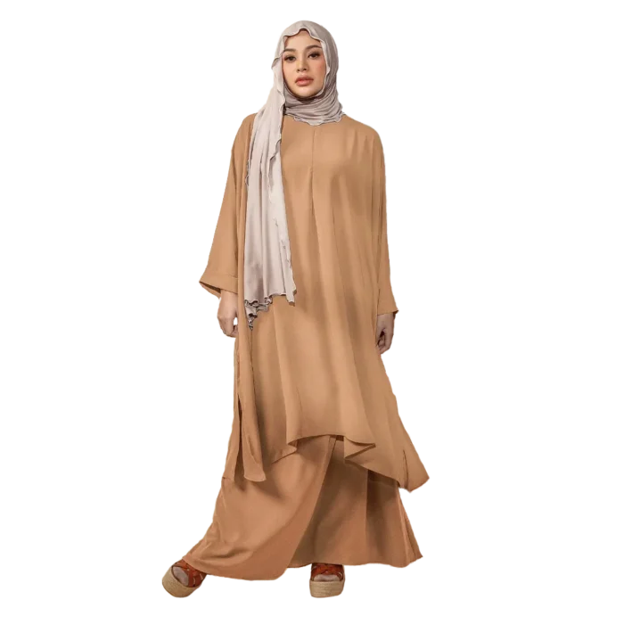 a Set Tunic Skirt Tortila Brown