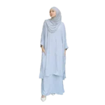 a Set Tunic Skirt Pastel Blue