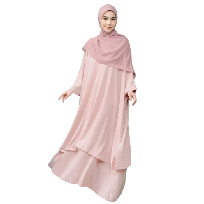 a Set Tunic Skirt Blush Pink