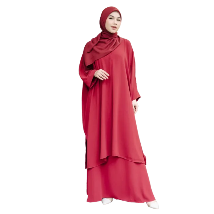 a Set Tunic Skirt Red