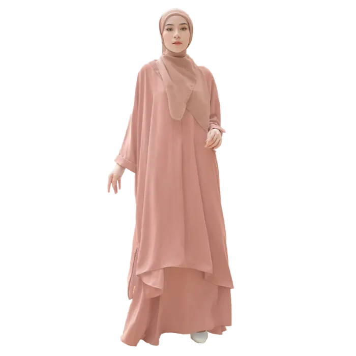 a Set Tunic Skirt Rose Pink