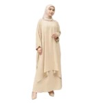 a Set Tunic Skirt Soft Beige