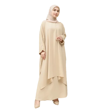 a Set Tunic Skirt Soft Beige