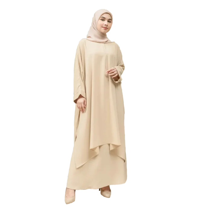 a Set Tunic Skirt Soft Beige