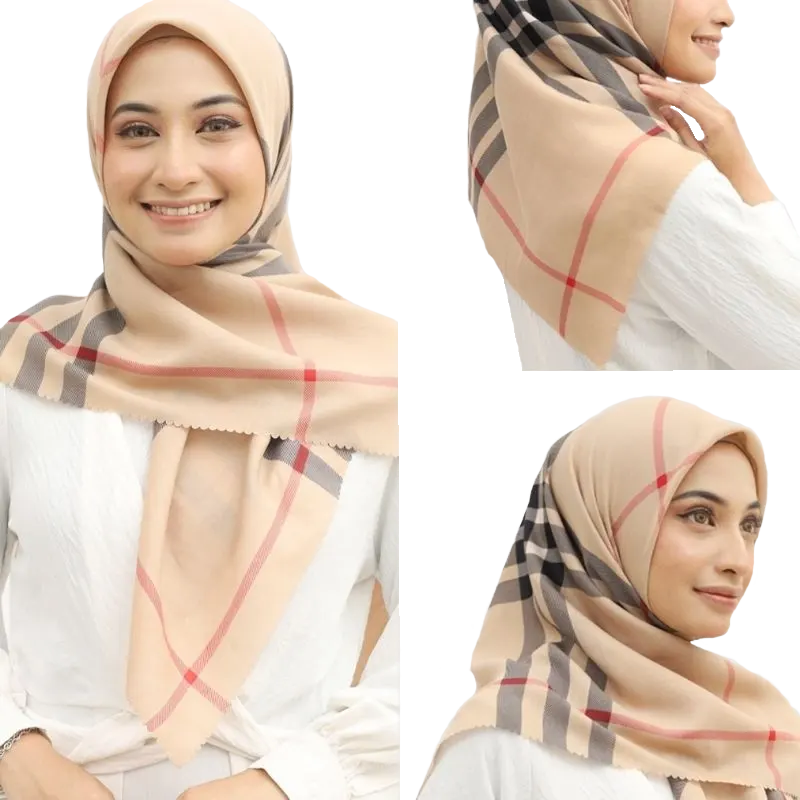 Premium Voal Hijab Square Lasercut Edge Burabi Voal Square Scarf - corner al huda islamic clothing