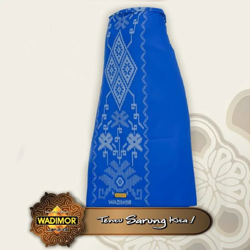 Authentic Wadimor Plain Sarong With Center Flower Indonesian Woven Wrap Authentic Wadimor Plain Sarong With Center Flower Indonesian Woven Wrap