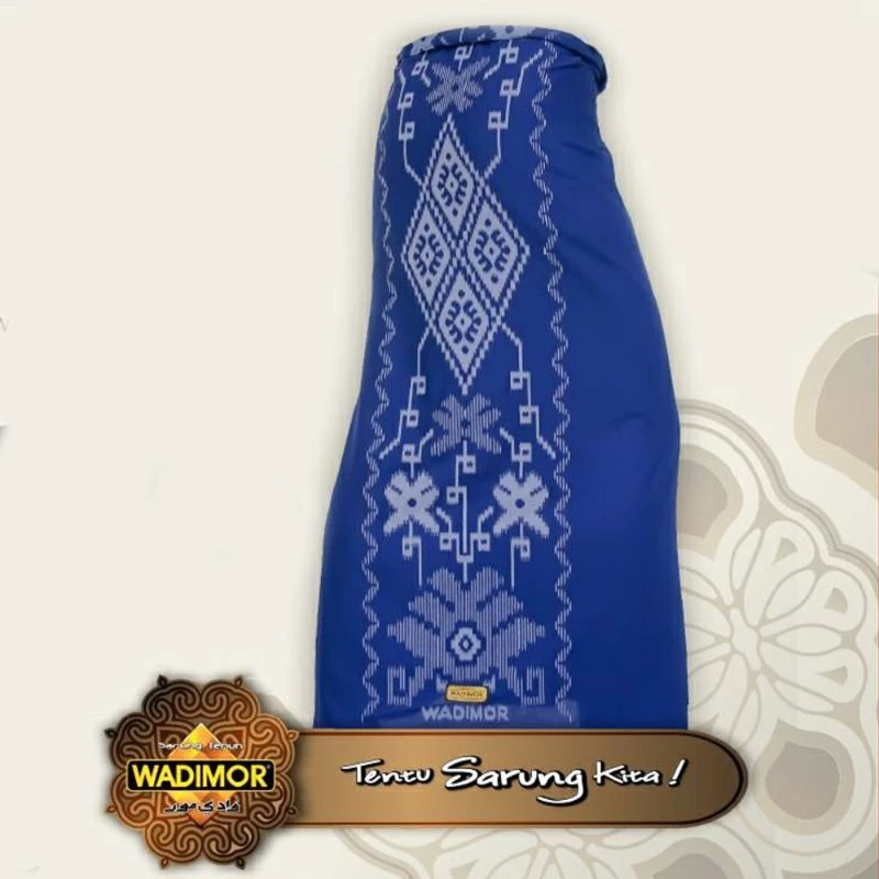 Authentic Woven Wadimor Sarong In Elegant Solid Colors With A Center Flower Design Authentic Woven Wadimor Sarong In Elegant Solid Colors With A Center Flower Design