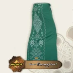 Indonesian Woven Sarong By Wadimor Solid Color With Elegant Flower Motif