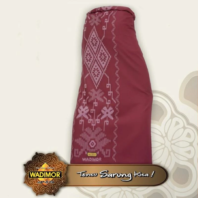 Original Wadimor Sarong For Men Plain Color With Floral Tumpal Breathable Prayer Wrap Original Wadimor Sarong For Men Plain Color With Floral Tumpal Breathable Prayer Wrap