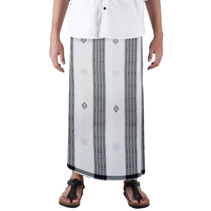 Sarong Mangga Millenium Dobby Floral Beige White
