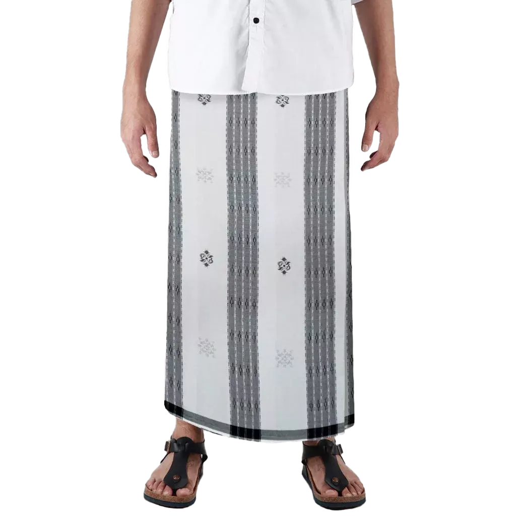 Sarong Mangga Millenium Dobby Floral Beige White Sarong Mangga Millenium Dobby Floral Beige White