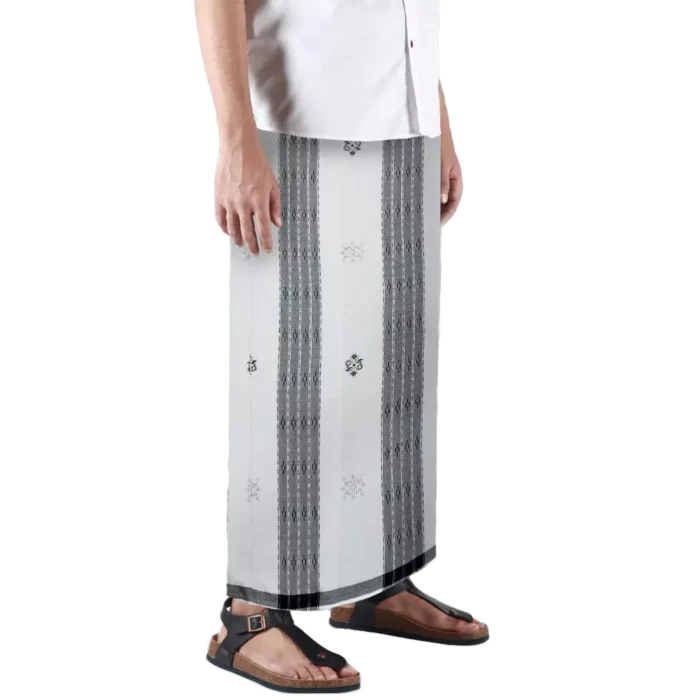 Sarong Mangga Millenium Dobby Floral Beige White