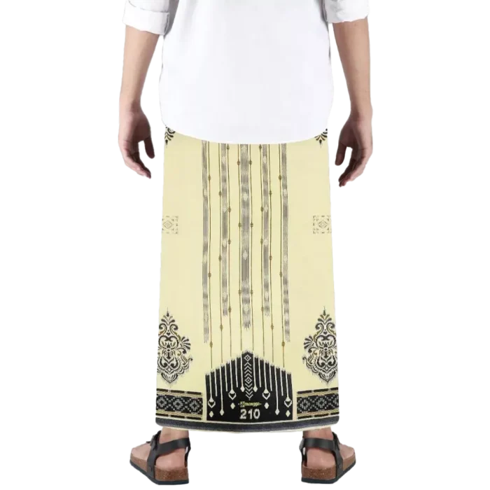 Sarong Mangga Millenium Dobby Floral Black Cream