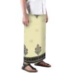 Sarong Mangga Millenium Dobby Floral Black Cream