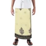 Sarong Mangga Millenium Dobby Floral Black Cream