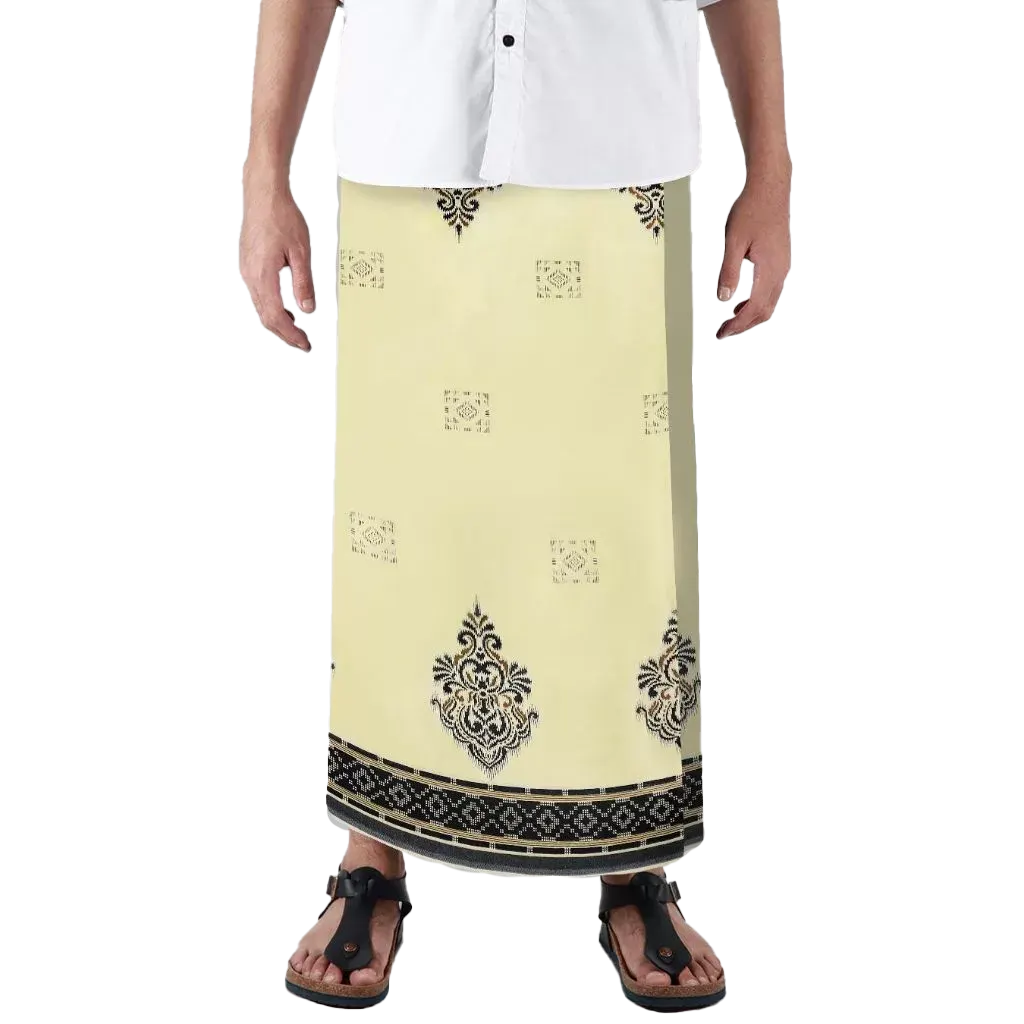Sarong Mangga Millenium Dobby Floral Black Cream Sarong Mangga Millenium Dobby Floral Black Cream