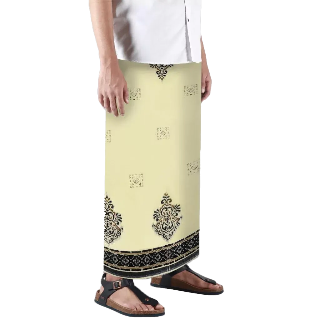 Sarong Mangga Millenium Dobby Floral Black Cream Sarong Mangga Millenium Dobby Floral Black Cream