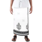 Sarong Mangga Millenium Dobby Floral Black White