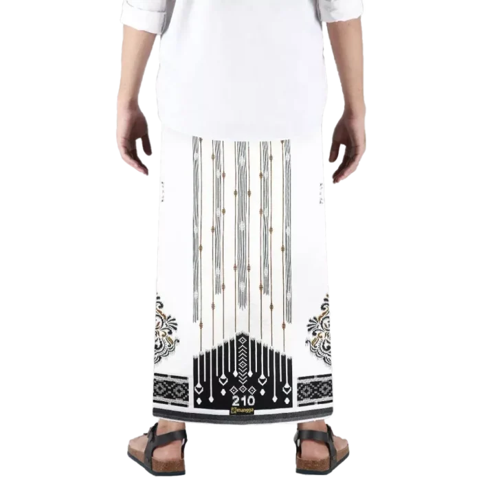 Sarong Mangga Millenium Dobby Floral Black White