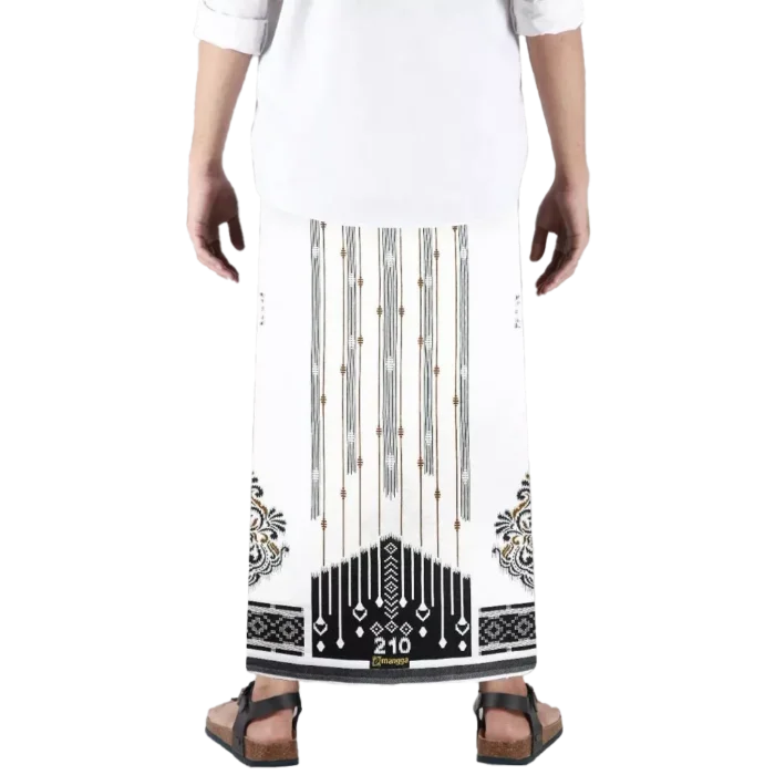 Sarong Mangga Millenium Dobby Floral Black White MK 134