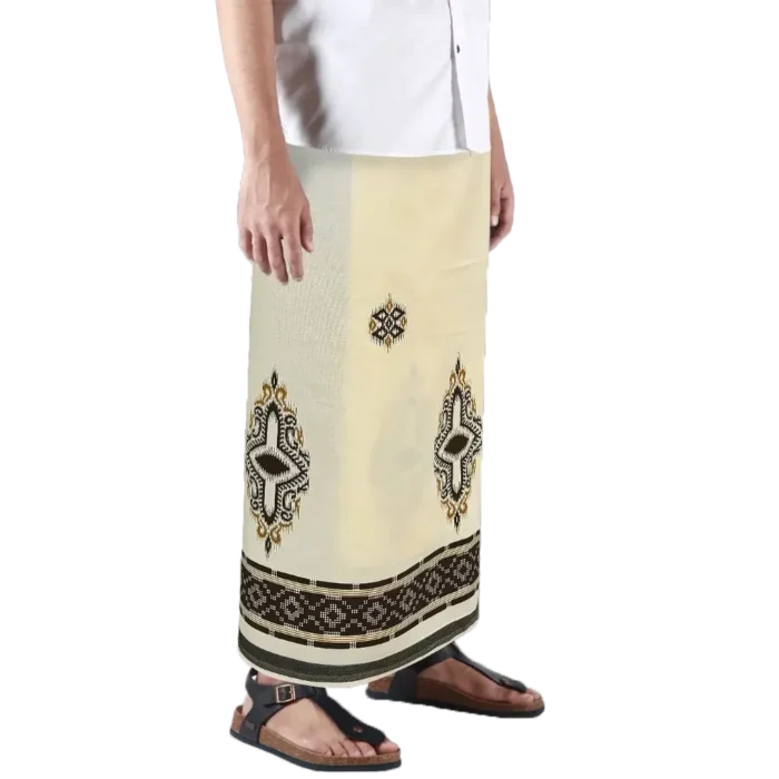 Sarong Mangga Millenium Dobby Floral Cream