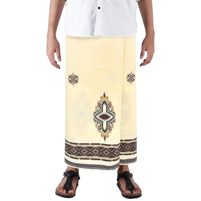 Sarong Mangga Millenium Dobby Floral Cream