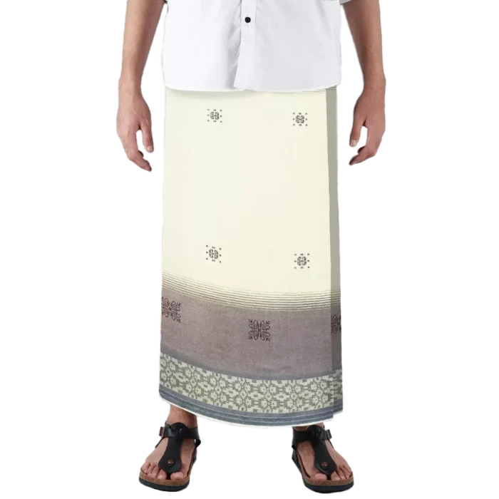 Sarong Mangga Millenium Dobby Floral Cream Brown
