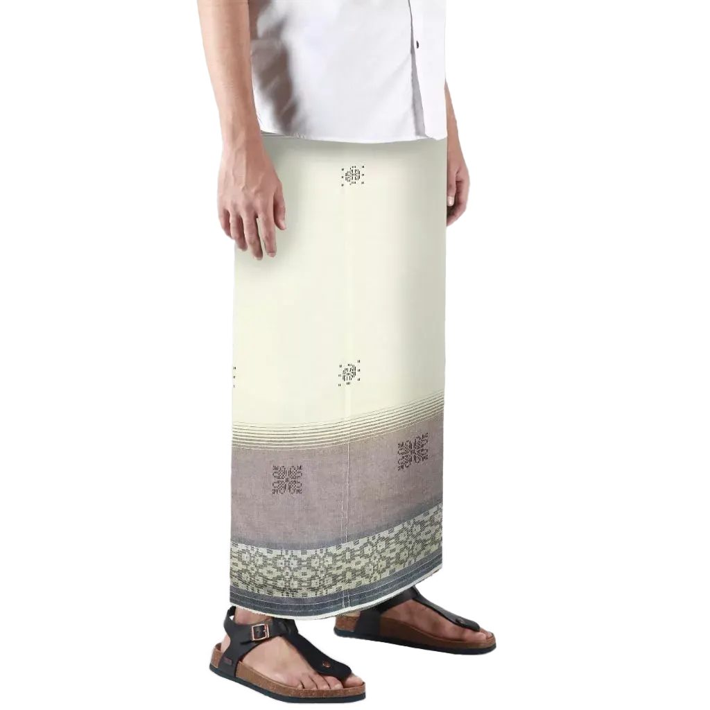 Sarong Mangga Millenium Dobby Floral Cream Brown Sarong Mangga Millenium Dobby Floral Cream Brown
