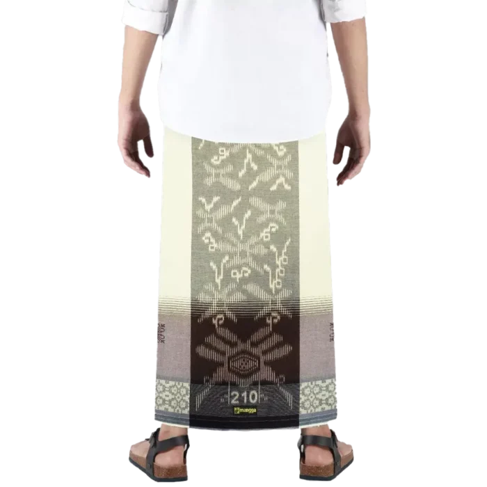 Sarong Mangga Millenium Dobby Floral Cream Brown