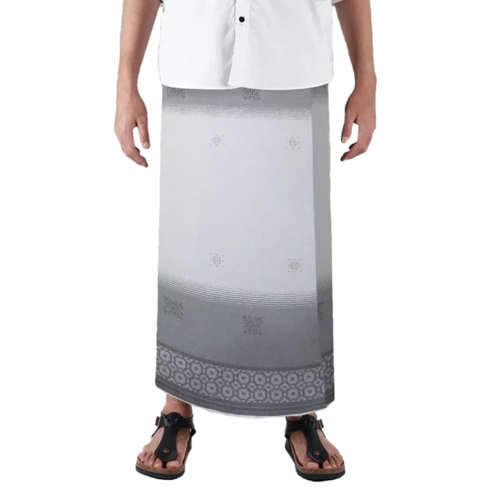 Sarong Mangga Millenium Dobby Floral Ghost White