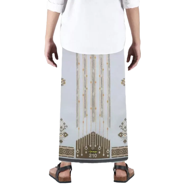Sarong Mangga Millenium Dobby Floral Ghost White Brown