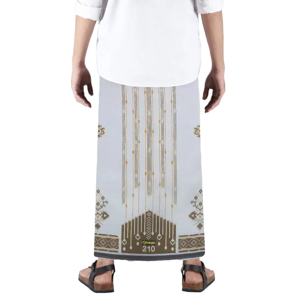 Sarong Mangga Millenium Dobby Floral Ghost White Brown Sarong Mangga Millenium Dobby Floral Ghost White Brown