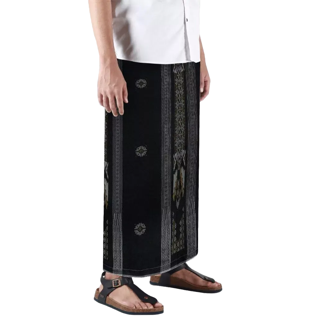 Sarong Mangga Millenium Dobby Floral Gray Black Sarong Mangga Millenium Dobby Floral Gray Black