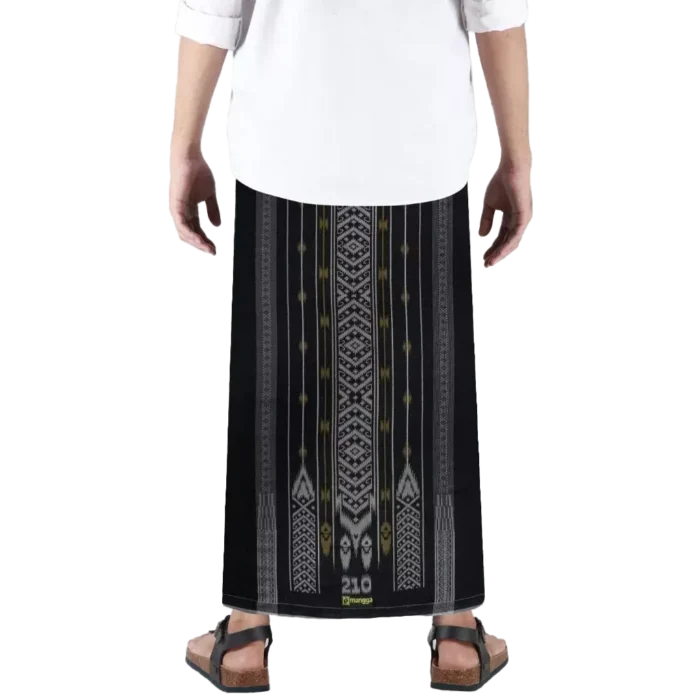 Sarong Mangga Millenium Dobby Floral Gray Black