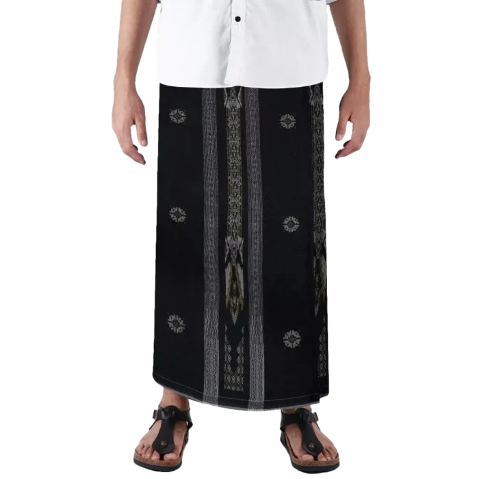Sarong Mangga Millenium Dobby Floral Gray Black