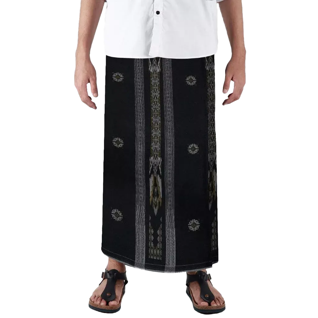 Sarong Mangga Millenium Dobby Floral Gray Black Sarong Mangga Millenium Dobby Floral Gray Black