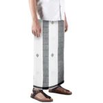Sarong Mangga Millenium Dobby Floral Gray White