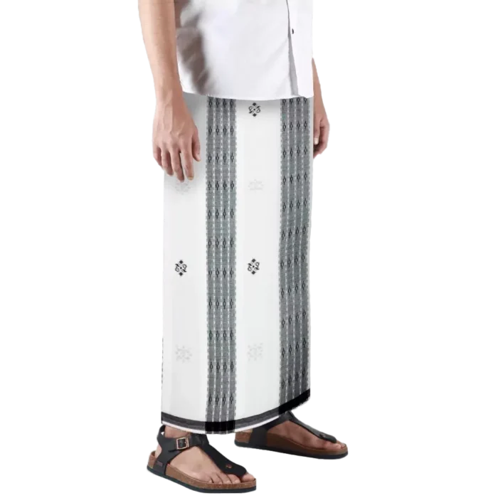 Sarong Mangga Millenium Dobby Floral Gray White