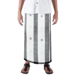Sarong Mangga Millenium Dobby Floral Gray White