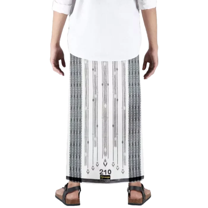 Sarong Mangga Millenium Dobby Floral Gray White