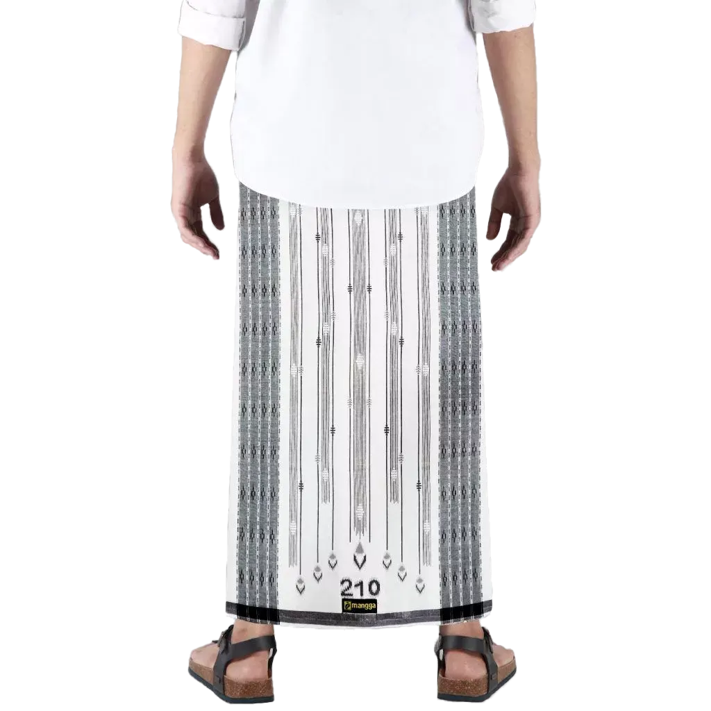 Sarong Mangga Millenium Dobby Floral Gray White Sarong Mangga Millenium Dobby Floral Gray White