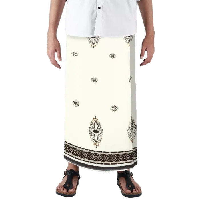 Sarong Mangga Millenium Dobby Floral Ivory