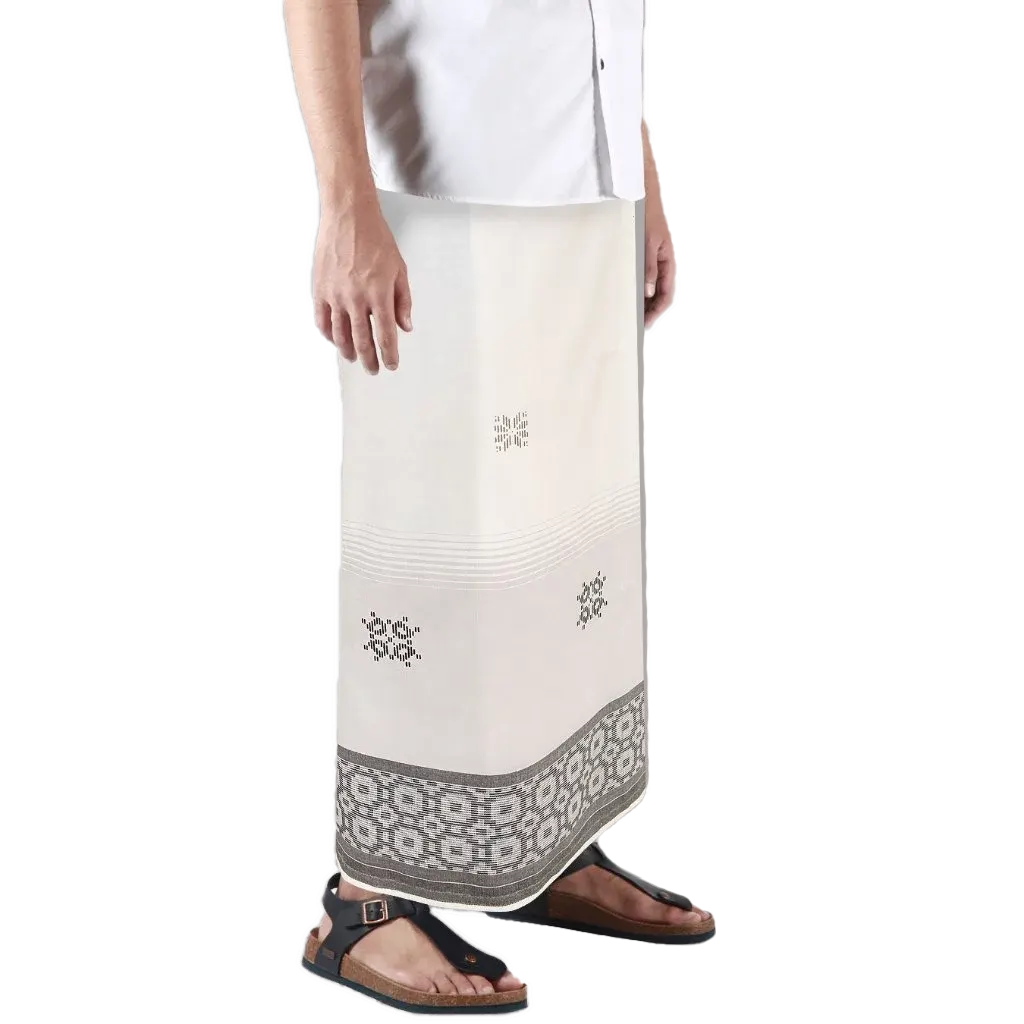 Sarong Mangga Millenium Dobby Floral Off White Sarong Mangga Millenium Dobby Floral Cream Brown