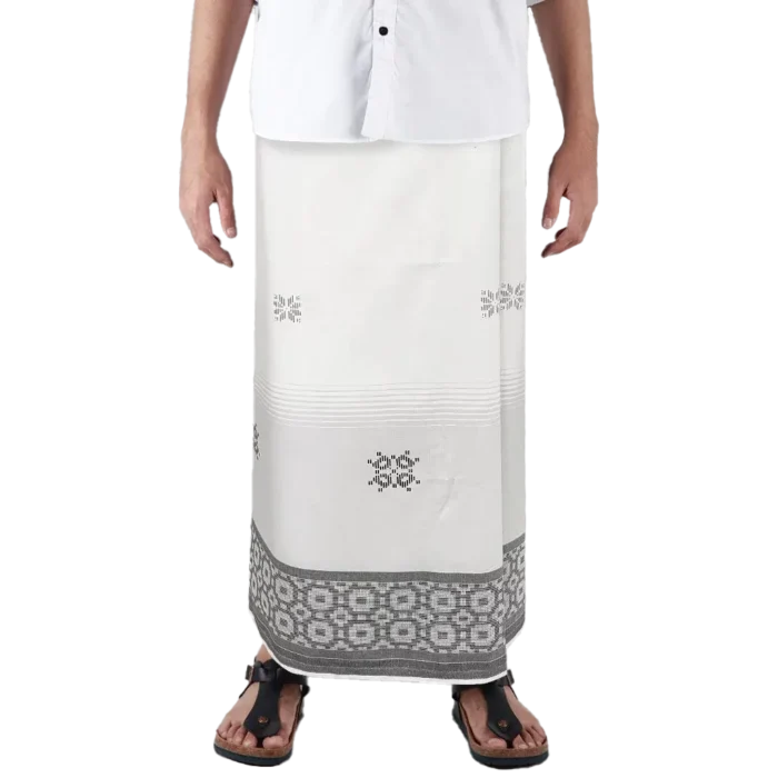Sarong Mangga Millenium Dobby Floral Cream Brown